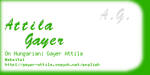 attila gayer business card